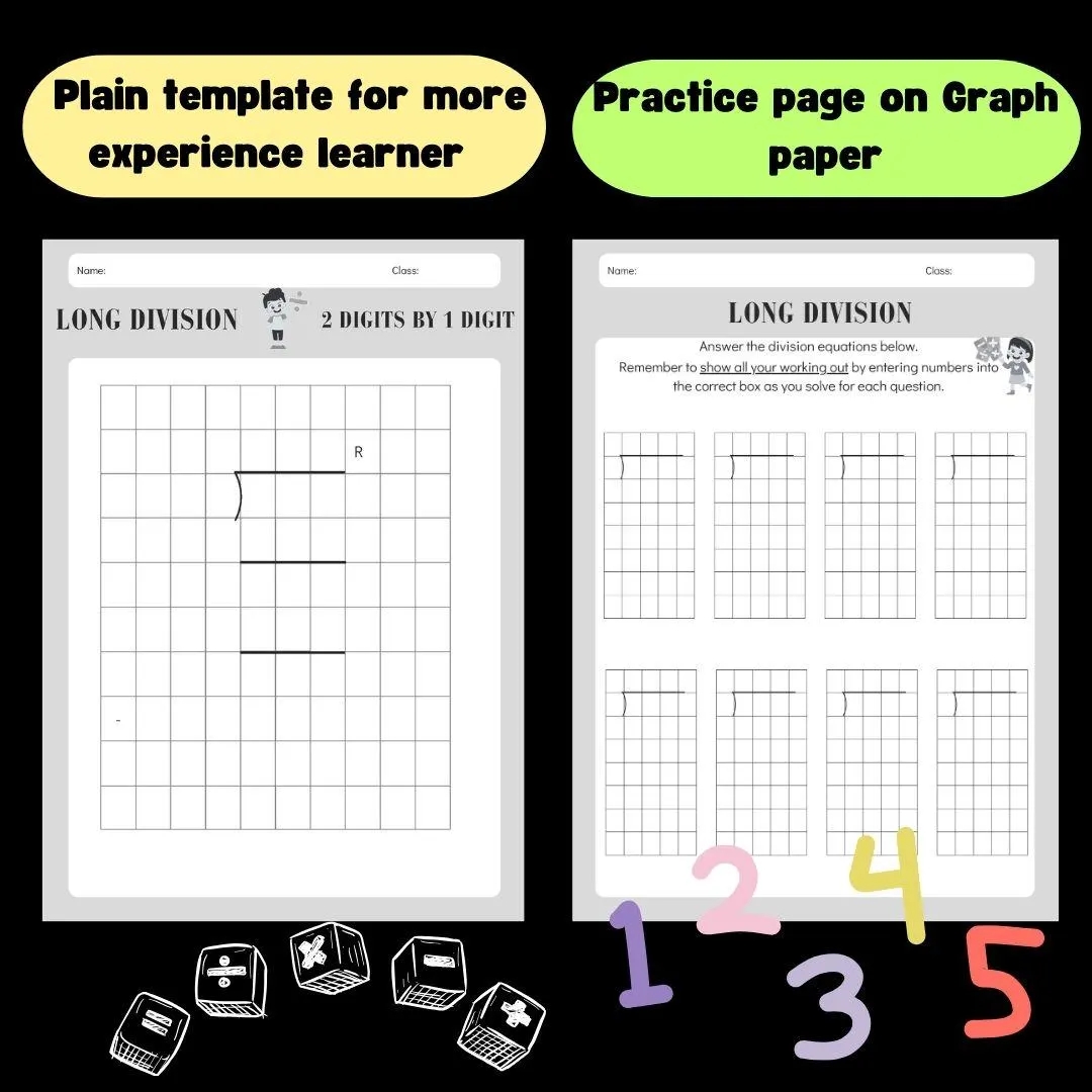 Printable Graph Paper Long Division