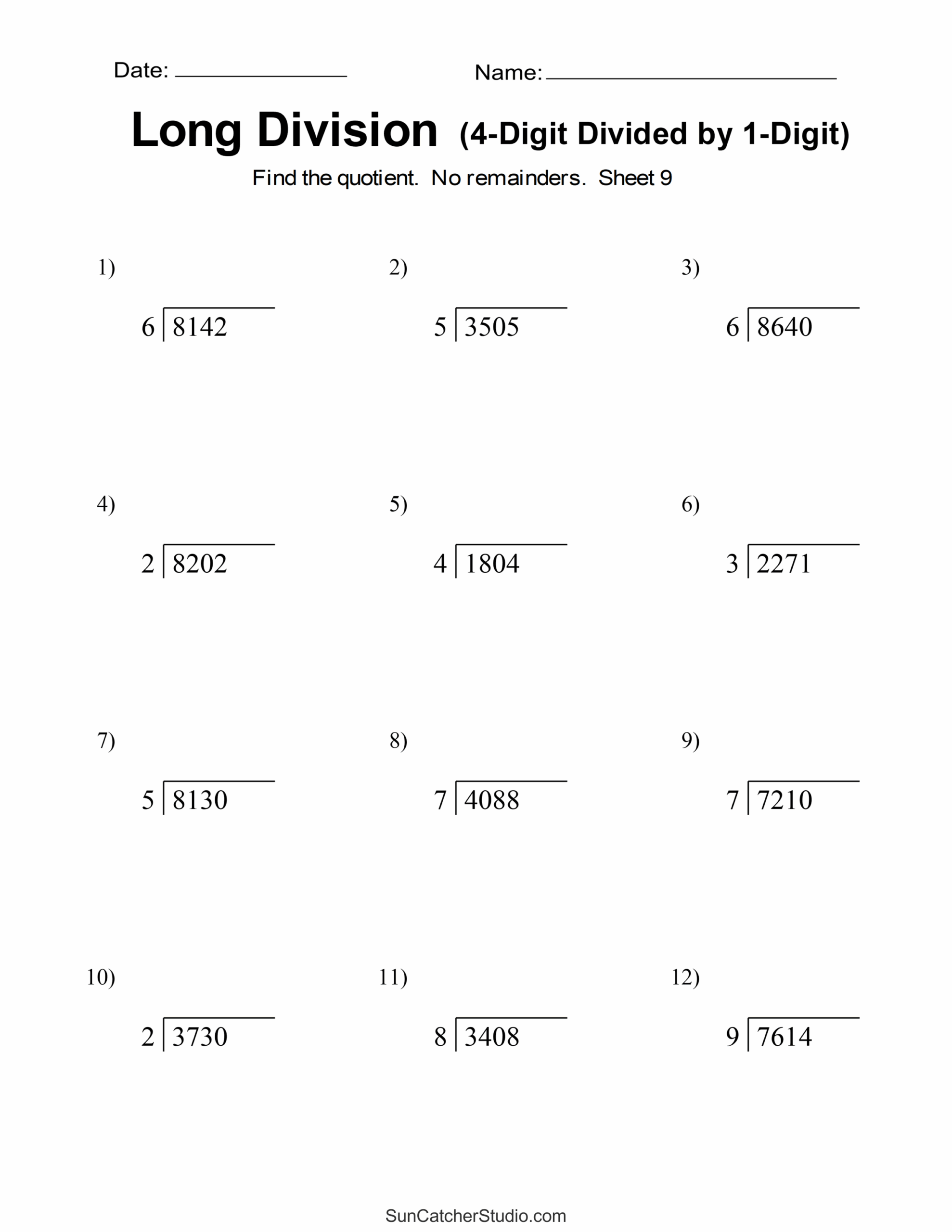 Printable Graph Paper For Long Division Printable Graph Paper For Long Division