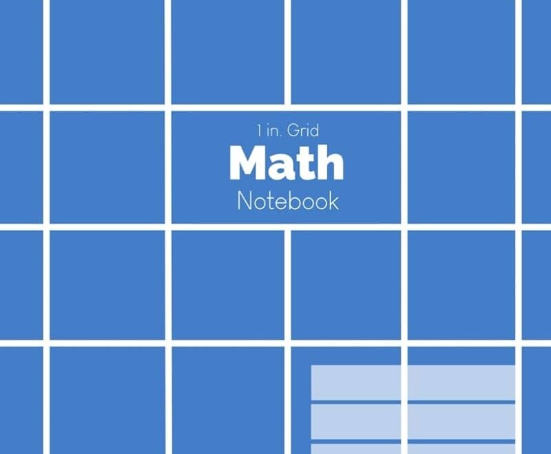 Math Graph Notebook Blue Grid 1 Inch Large Graph Paper For Primary Mathematics By Well Done Print Co Print Co Well Done Amazon Books