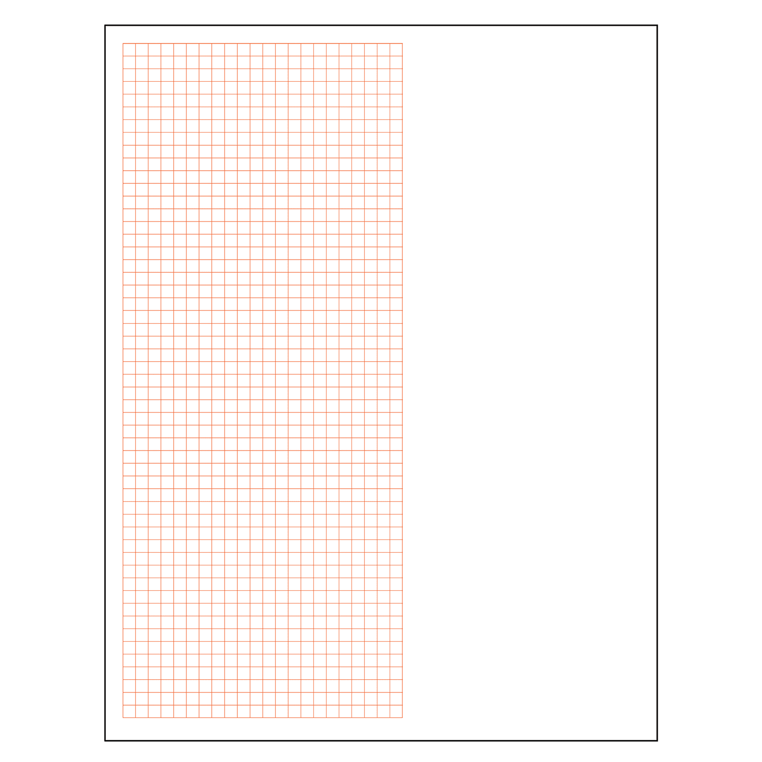 Metric Graph Paper Left Half 1 2 Cm Squares Right Half Blank Double Sided Red Lined 500 Sheet Ream Three Hole Punched Walmart