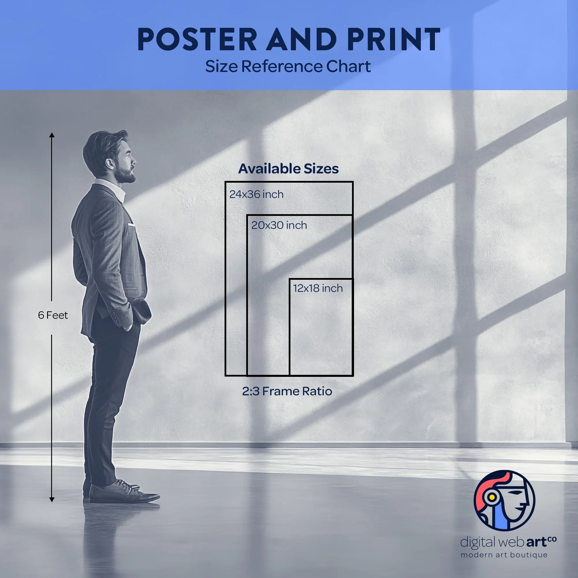 Plane Graph Inches/Feet Paint Print