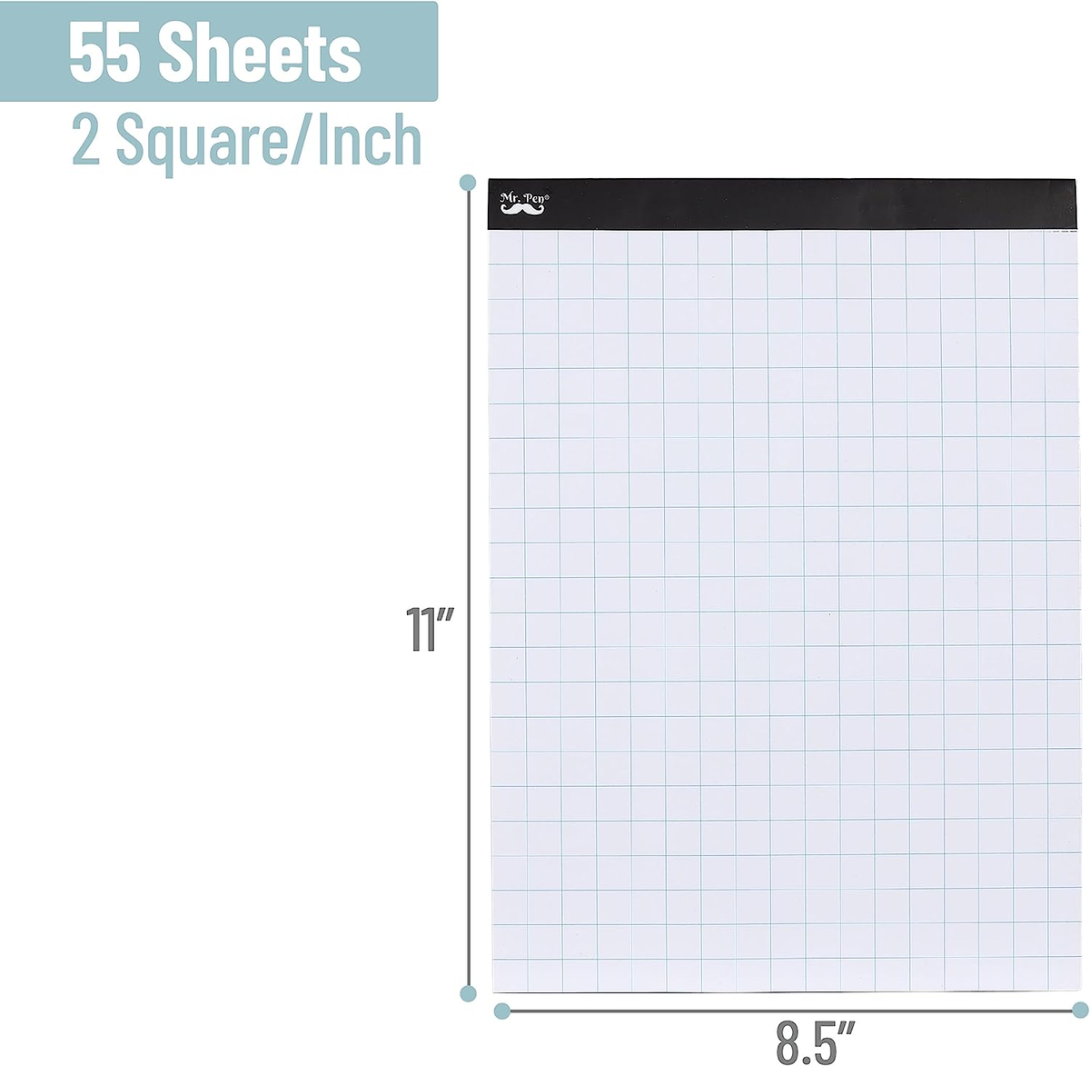 Mr Pen Graph Paper 2X2 2 Squares Per Inch 8 5 X11 55 Sheets Grid Paper EBay