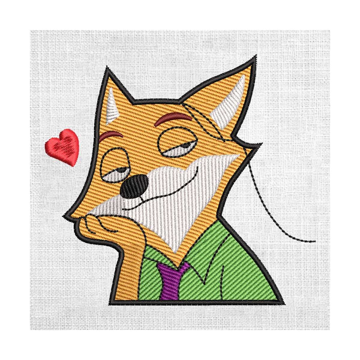 Nick Wilde Zootopia Love Couple Valentine Embroidery Inspire Uplift