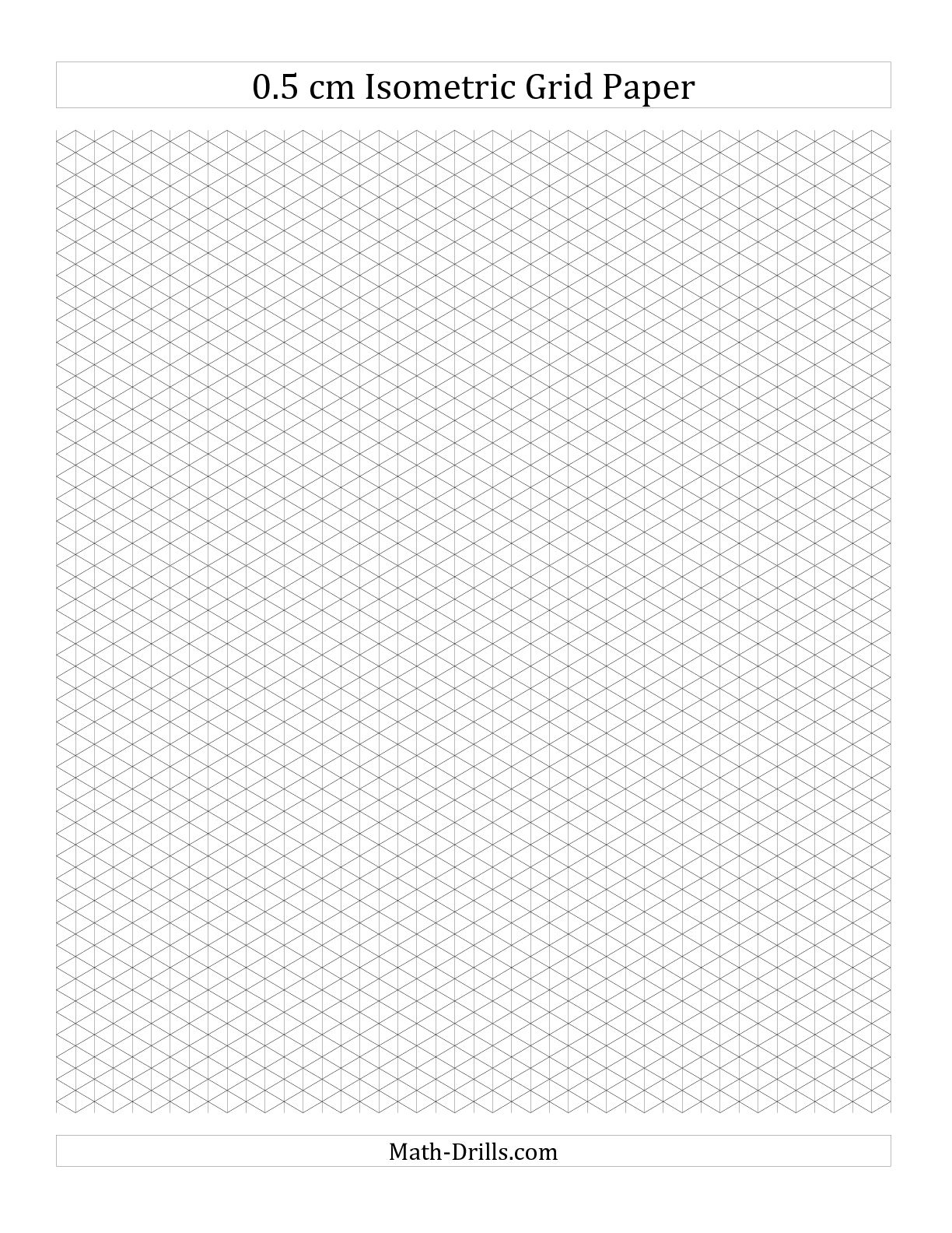 Isometric Graph Paper Printable 8x10