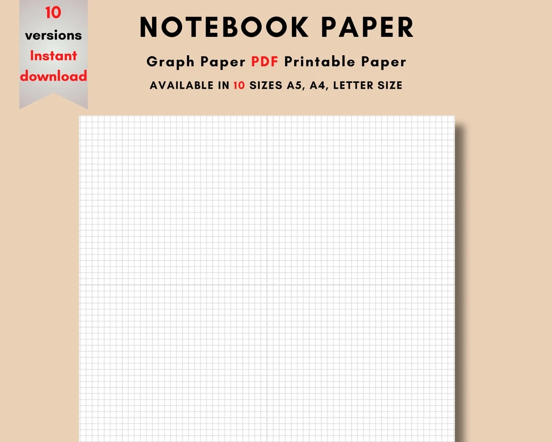 Graph Paper Notebook Printable