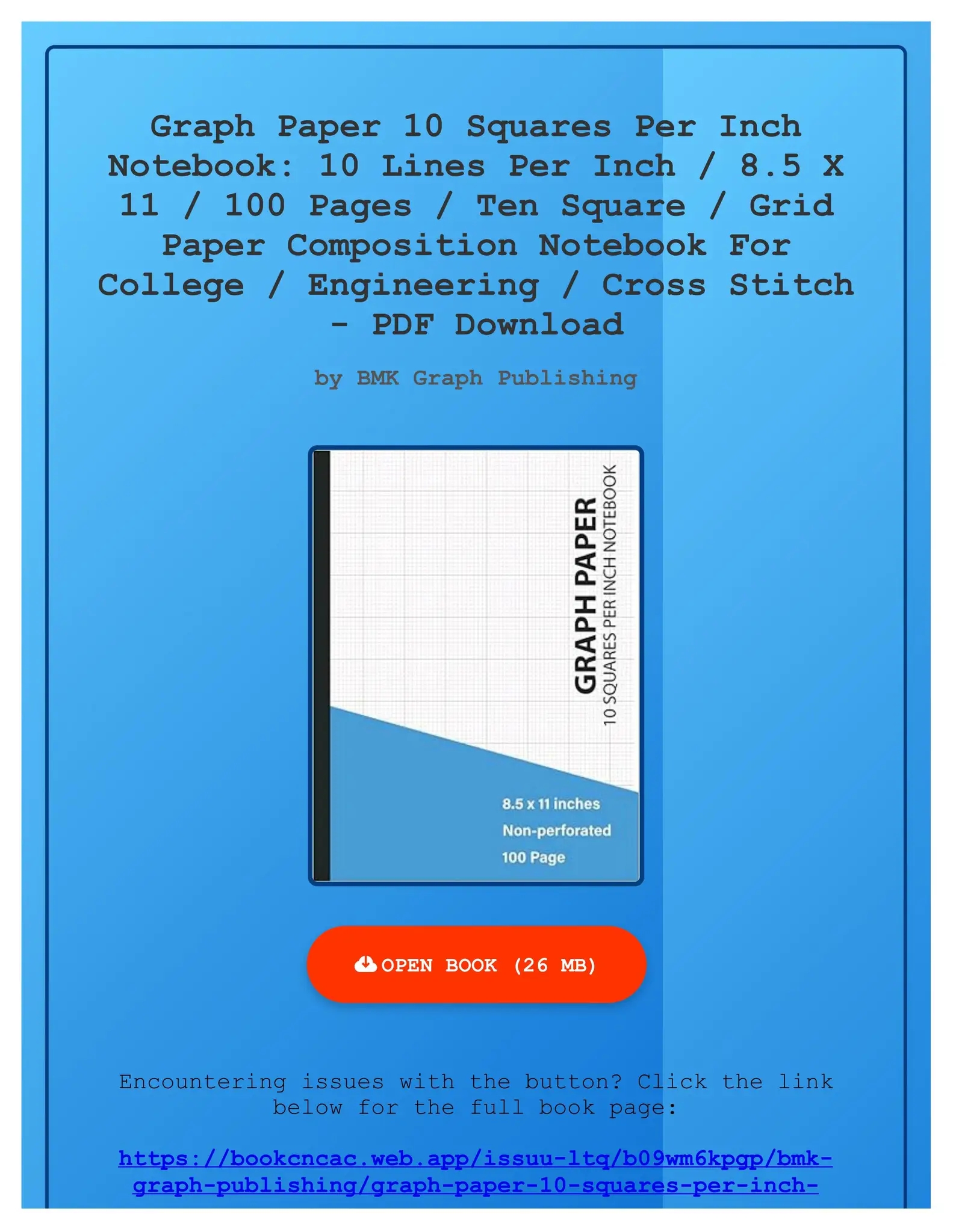 10 Squares Per Inch Graph Paper Printable