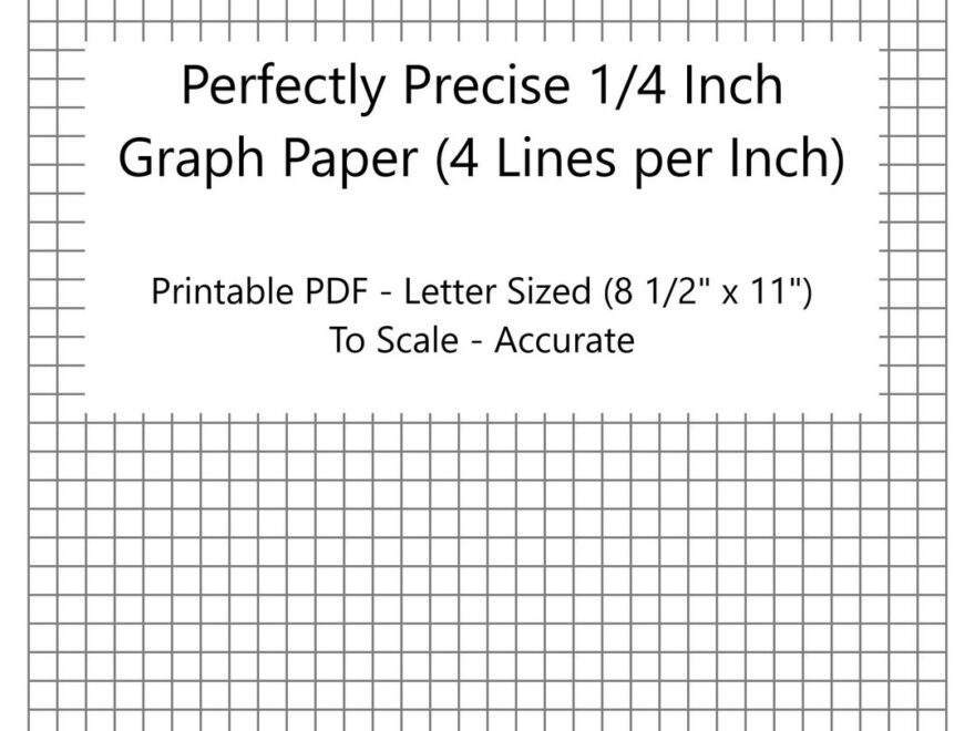 Perfectly Scaled And Precise Printable Graph Paper 4 4 1 4 Inch 4 Worksheets Library