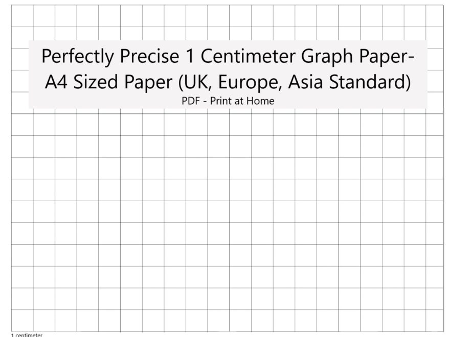 Perfectly Scaled And Precise Printable Graph Paper A4 1 Centimeter Worksheets Library