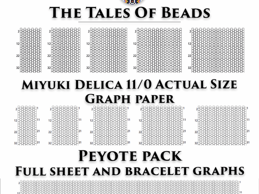 Peyote And Brick Stitch Graph Paper Miyuki Delica 11 0 Actual Size Seed Bead Graph Paper Crealandia