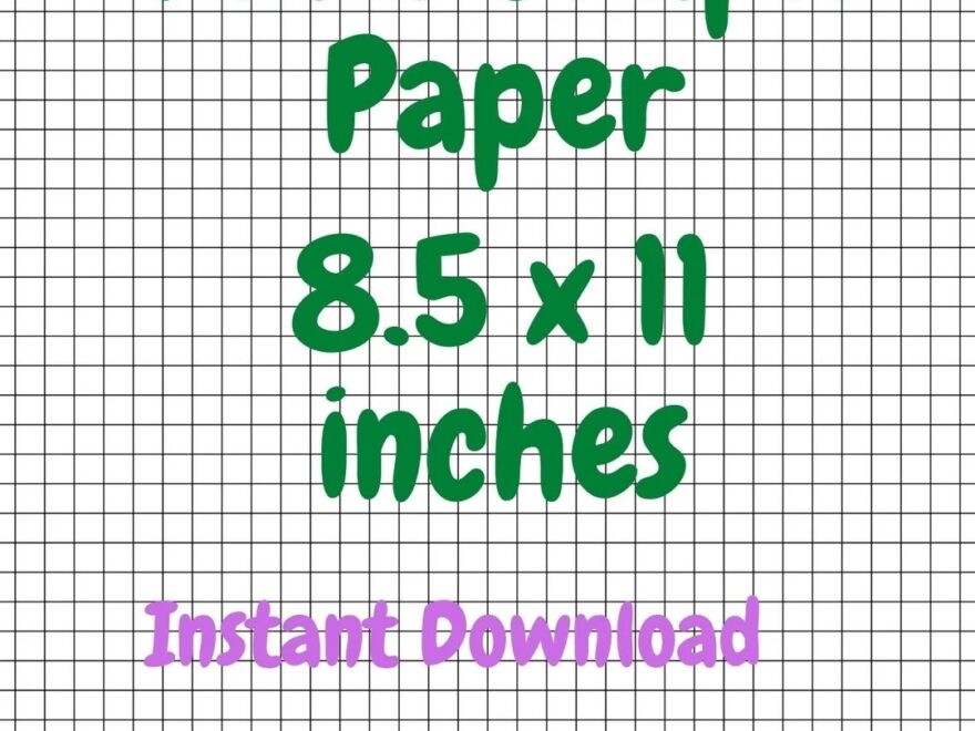 Plain Graph Paper Instant Download 8 5 X 11 Inches Etsy