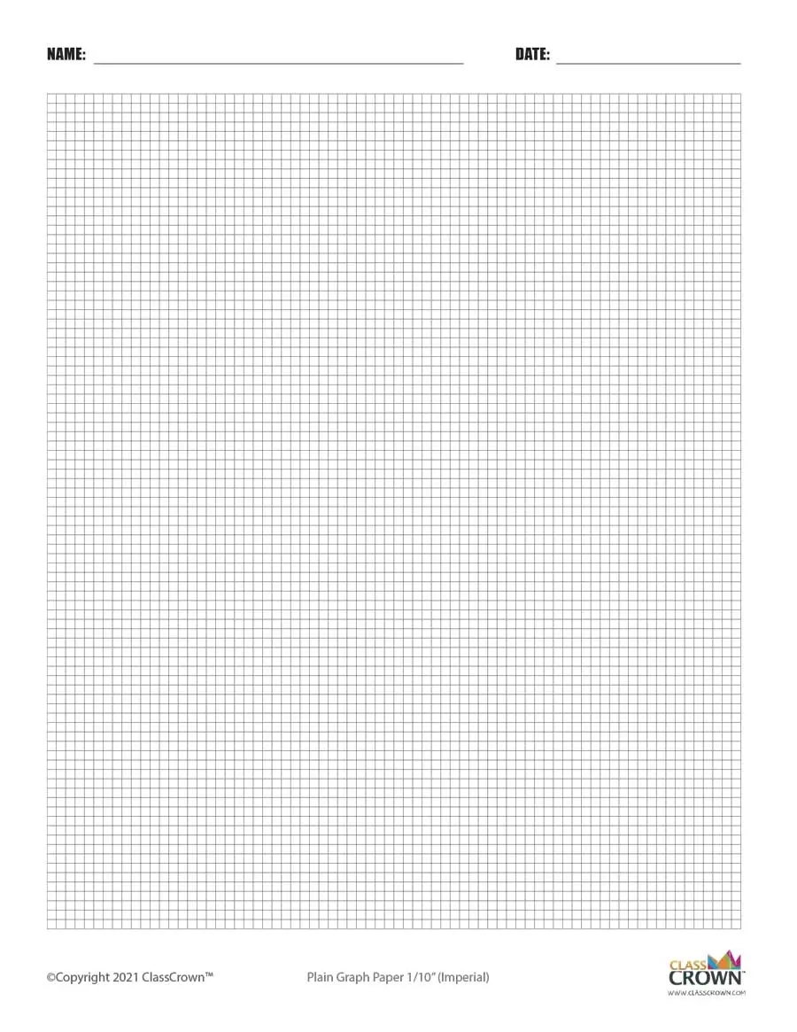 Plain Graph Paper With Name Block ClassCrown Plain Graph Paper With Name Block ClassCrown