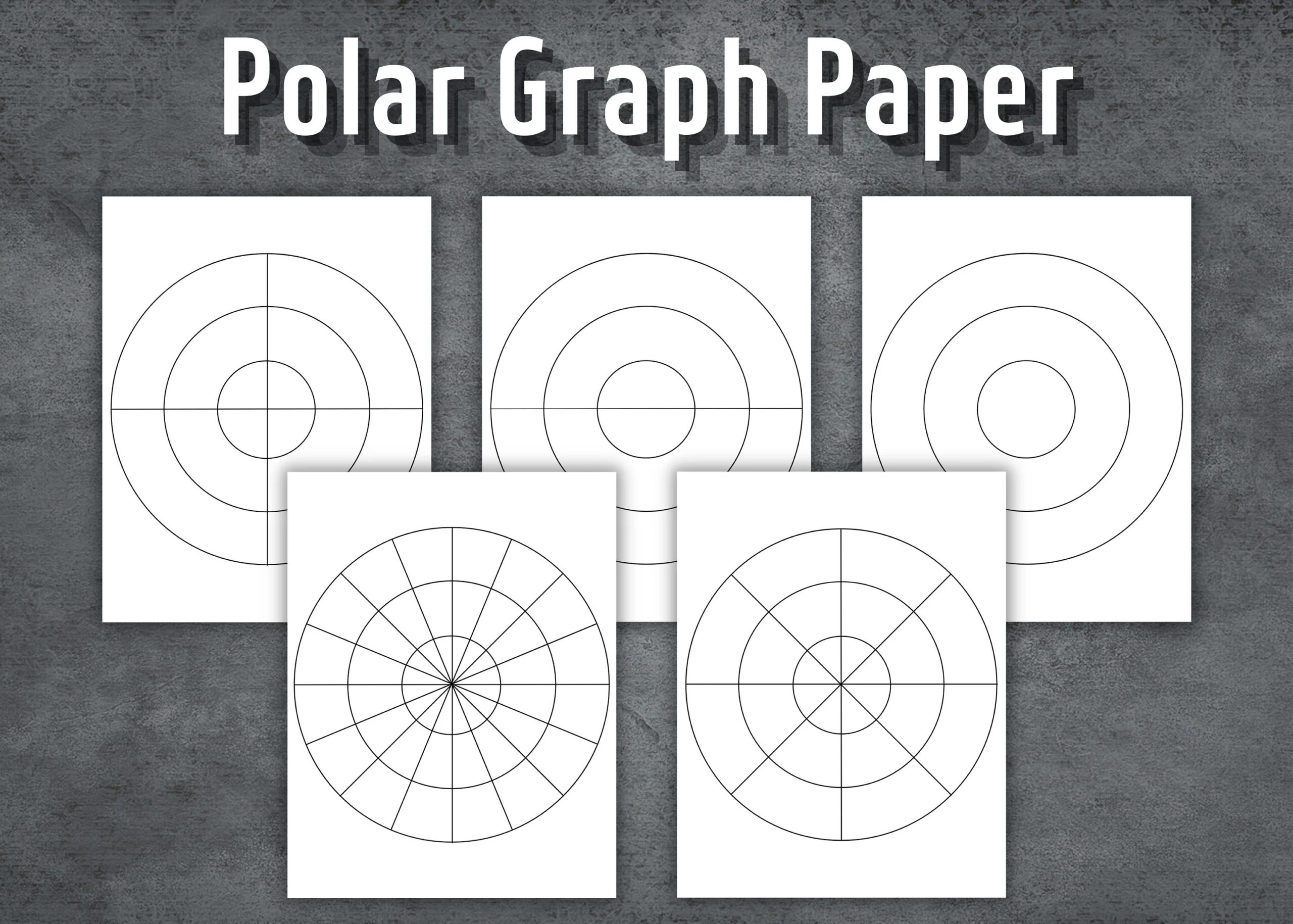 Polar Coordinate Graph Paper Etsy