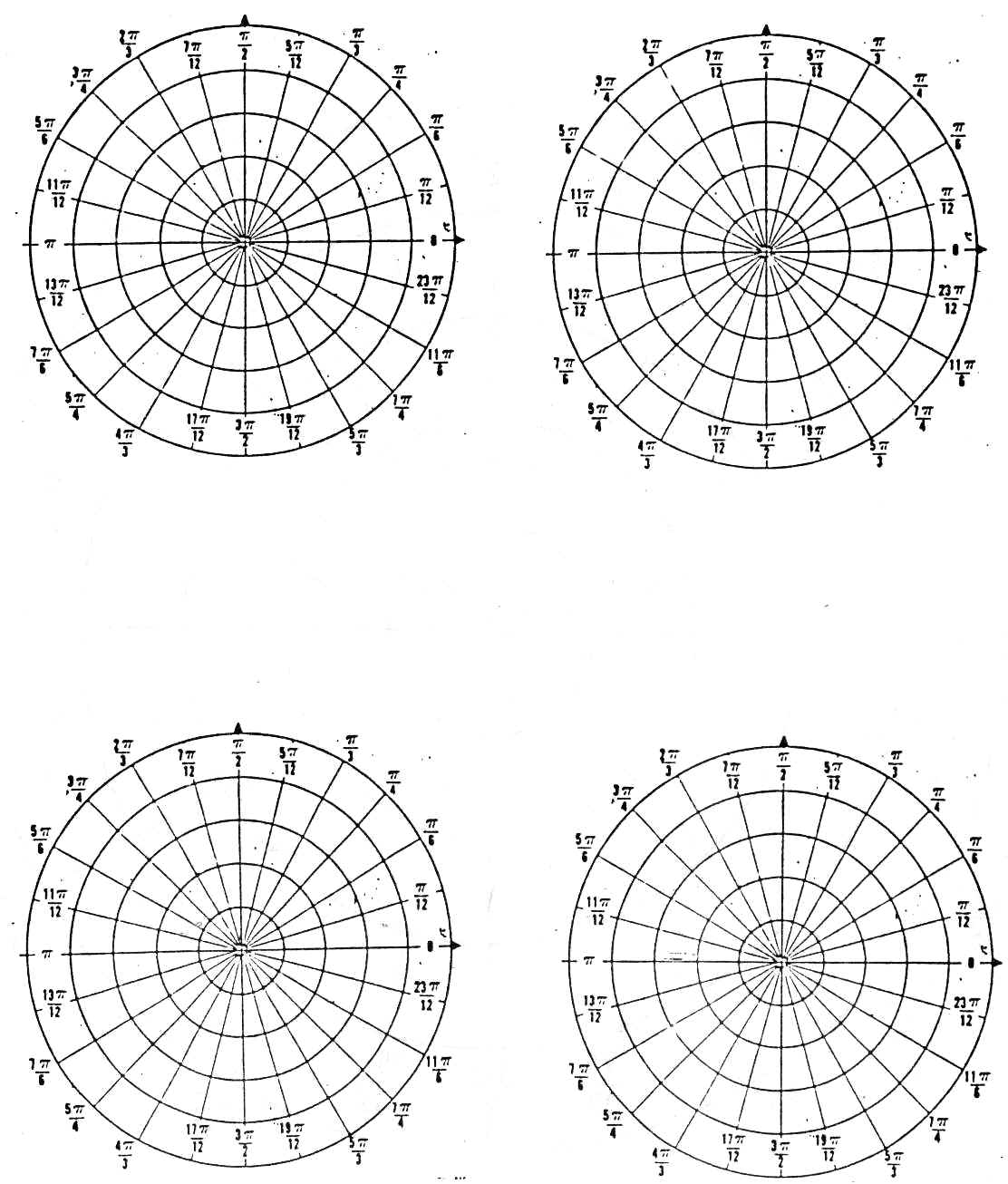 Polar Graph Paper Radians 500 Sheets 1 4 Spacing 3 Hole Punched For Math Nerds Double Sided Circles