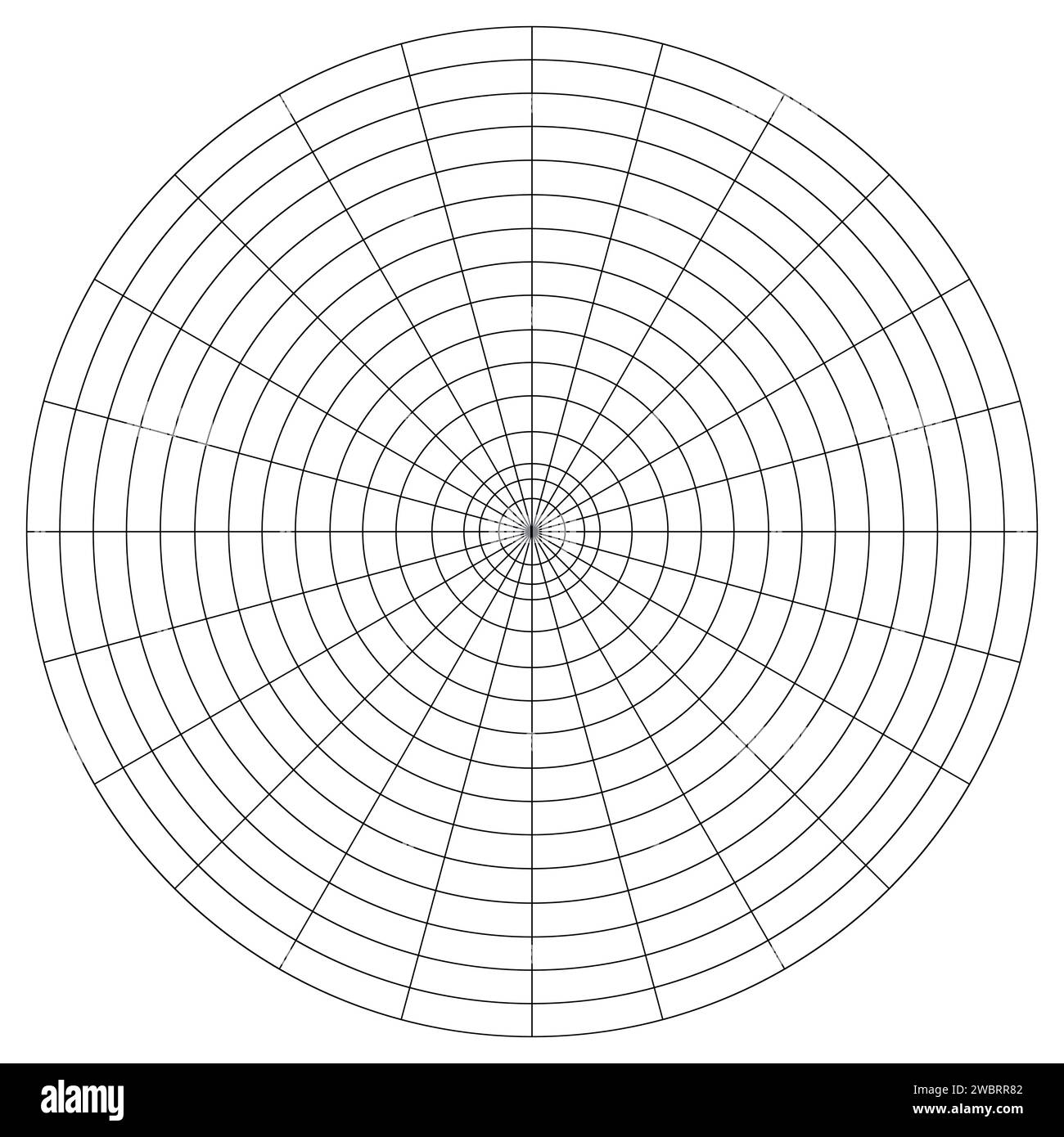 Polar Graph Paper Stock Vector Images Alamy