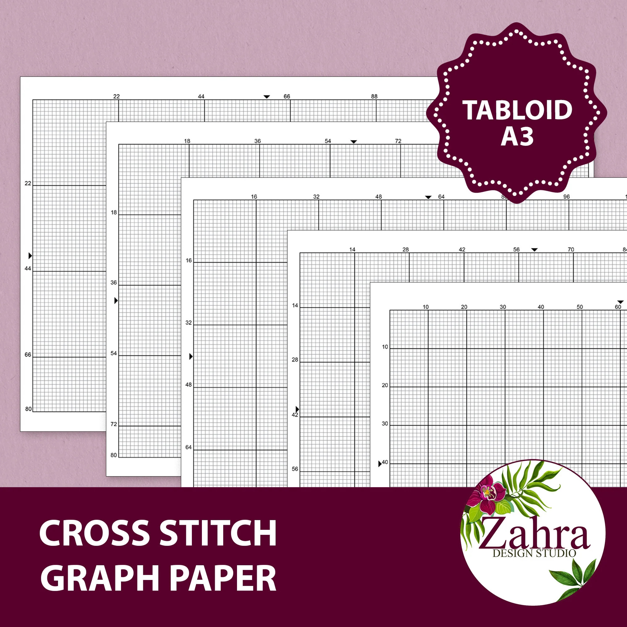 PRINTABLE Cross Stitch Graph Paper Tabloid a3 Format From 10 To 22 Count PDF Download Etsy PRINTABLE Cross Stitch Graph Paper Tabloid a3 Format From 10 To 22 Count PDF Download Etsy