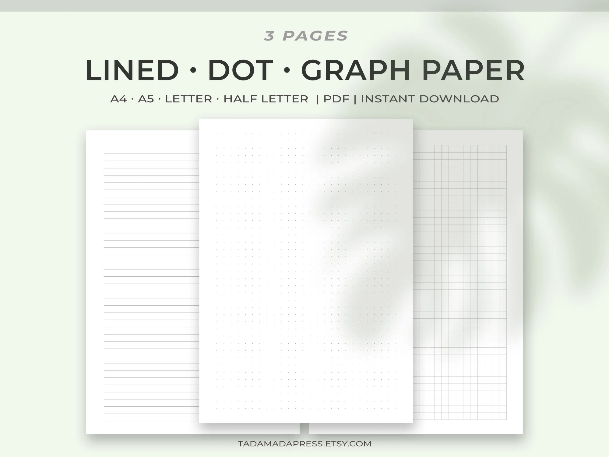 Printable Graph Paper Half Page