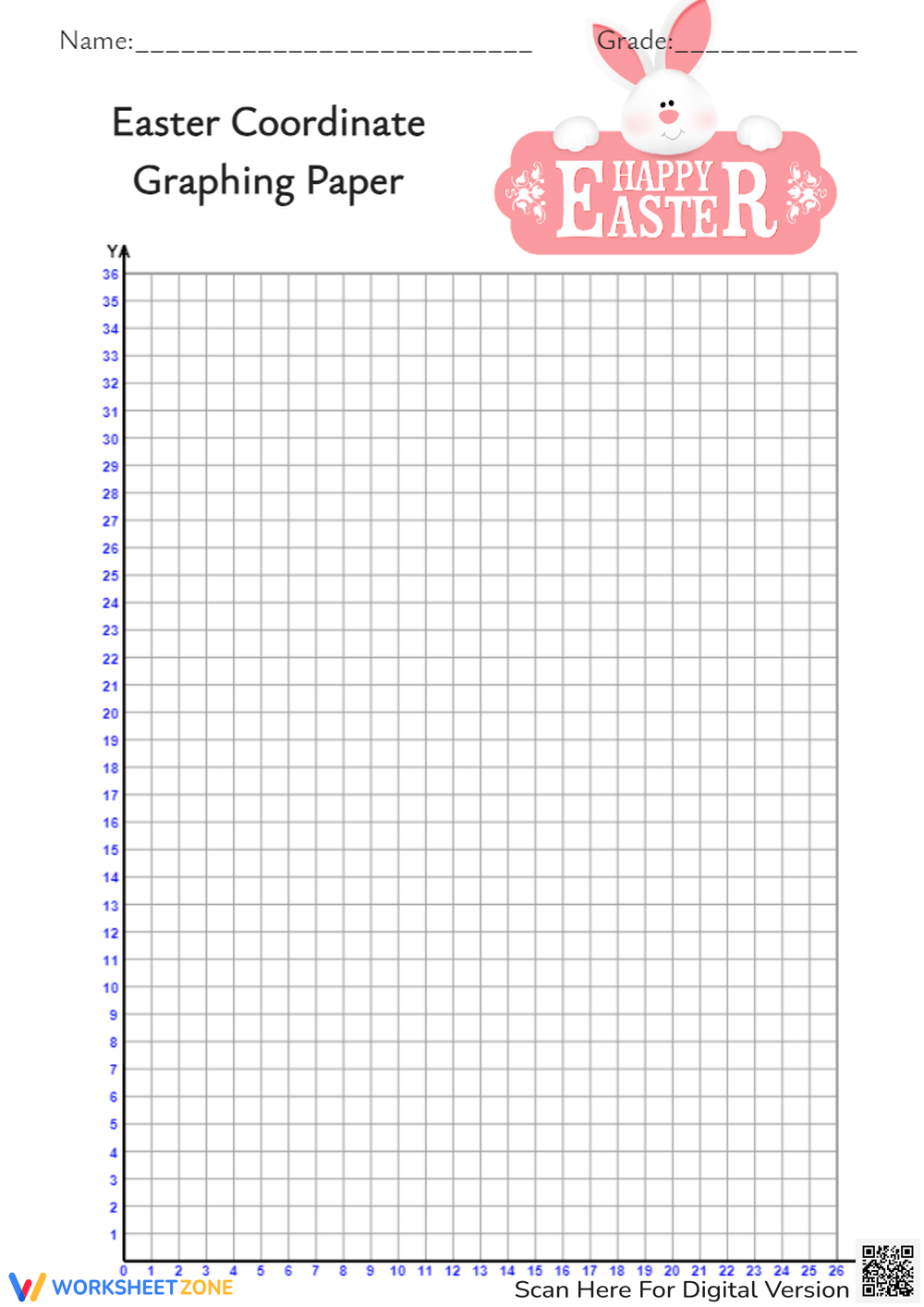 Coordinate Plane Graph Paper Printable
