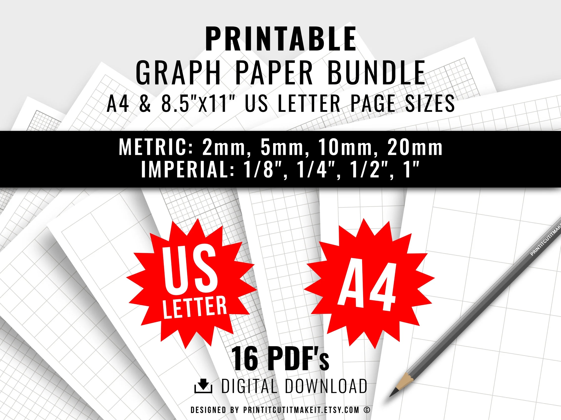 Printable Graph Paper 1/8 Grid Printable Graph Paper 1/8 Grid
