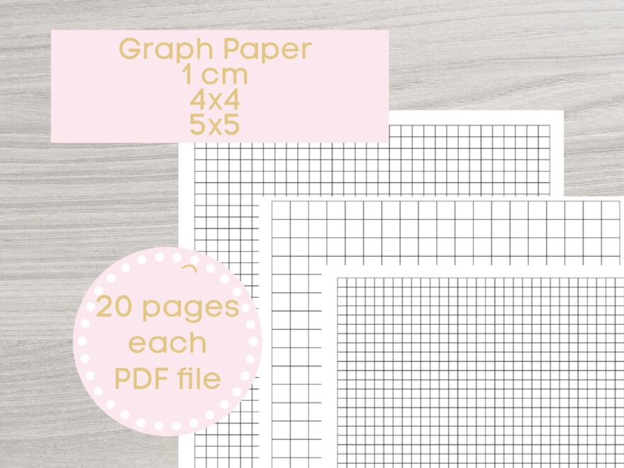 Printable Graph Paper PDF Digital Graph Paper Etsy