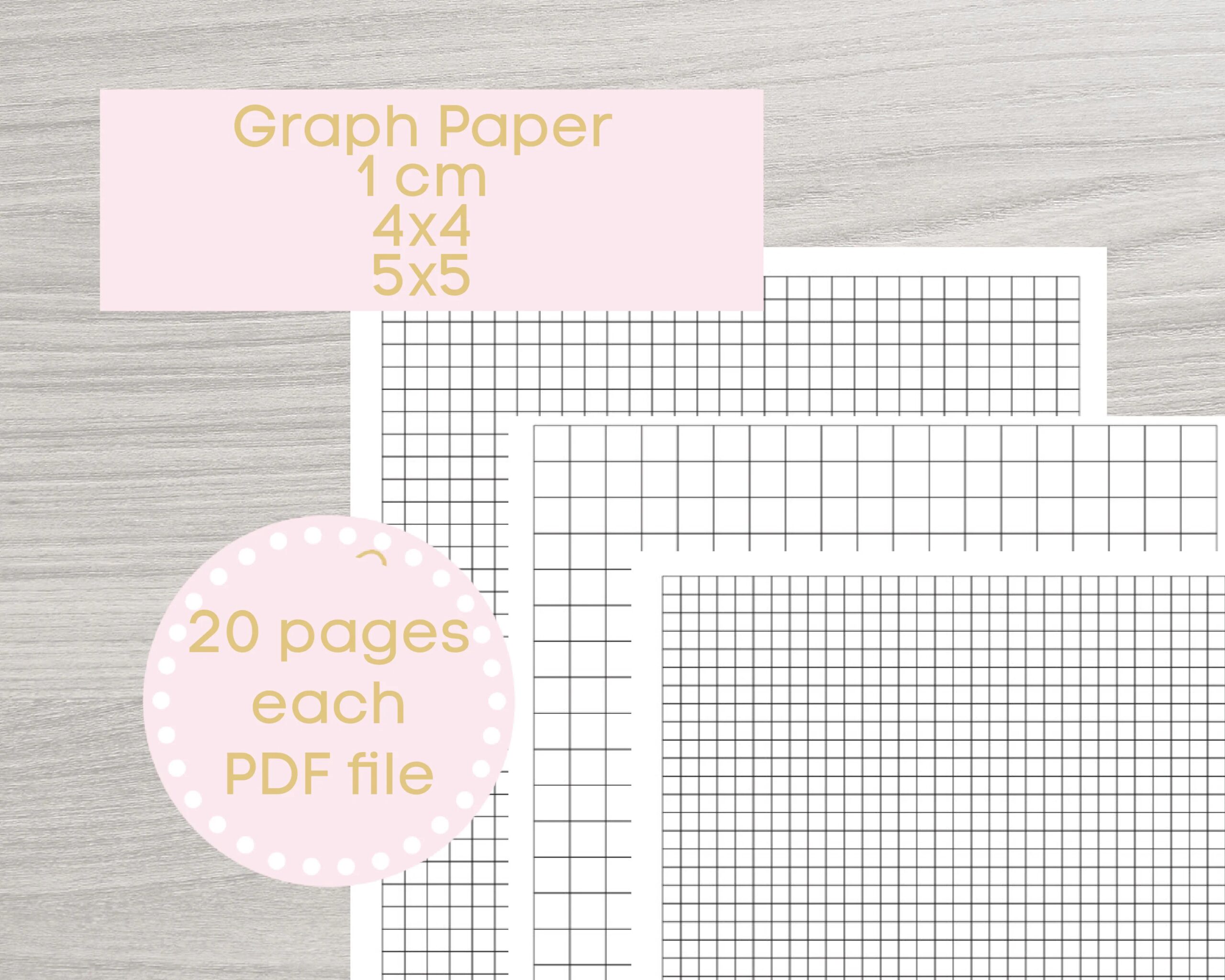 Printable Graph Paper PDF Digital Graph Paper Etsy