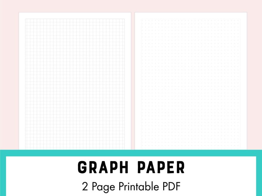 Printable Graph Paper PDF Grid And Dot Grid Perfect For Floor Plans And Journals Etsy