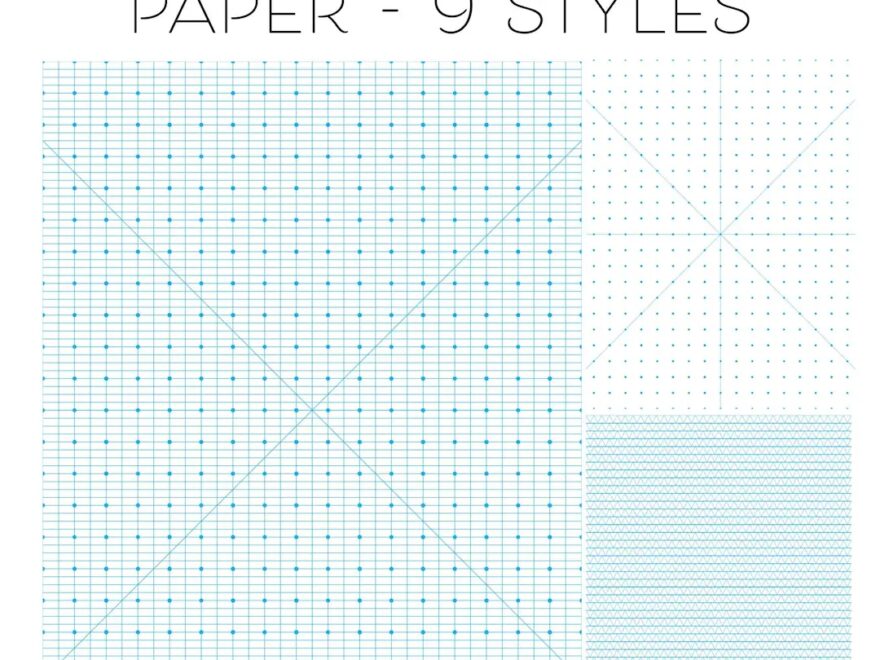 Printable Grid Paper PDF Dot Grid Graphing Paper Digital Graph Paper Digital Download Coloring Page Sketch Paper Logo Sheet Bundle Notepaper Etsy