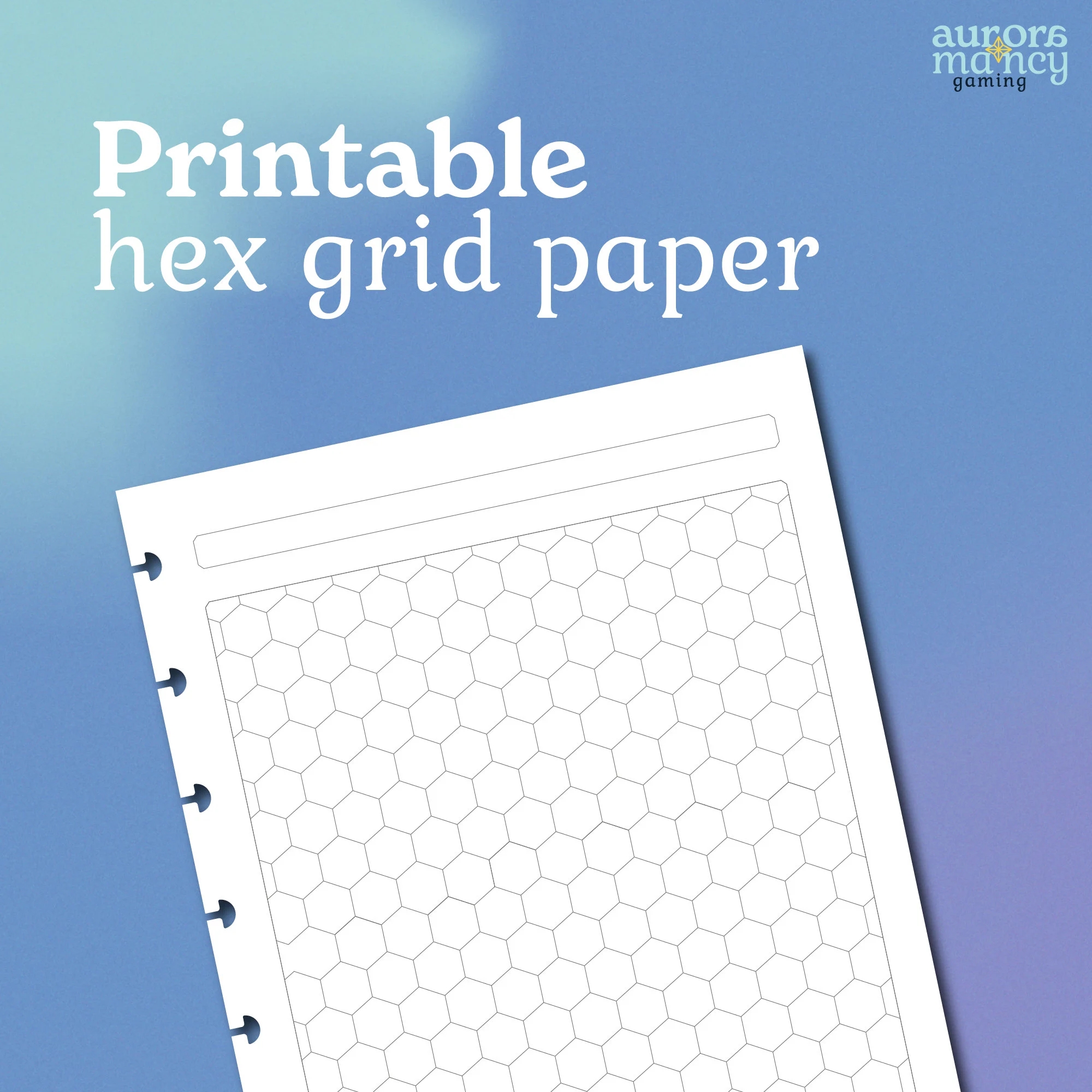 Printable Hex Grid Paper Digital Paper Template A5 Download PDF Etsy