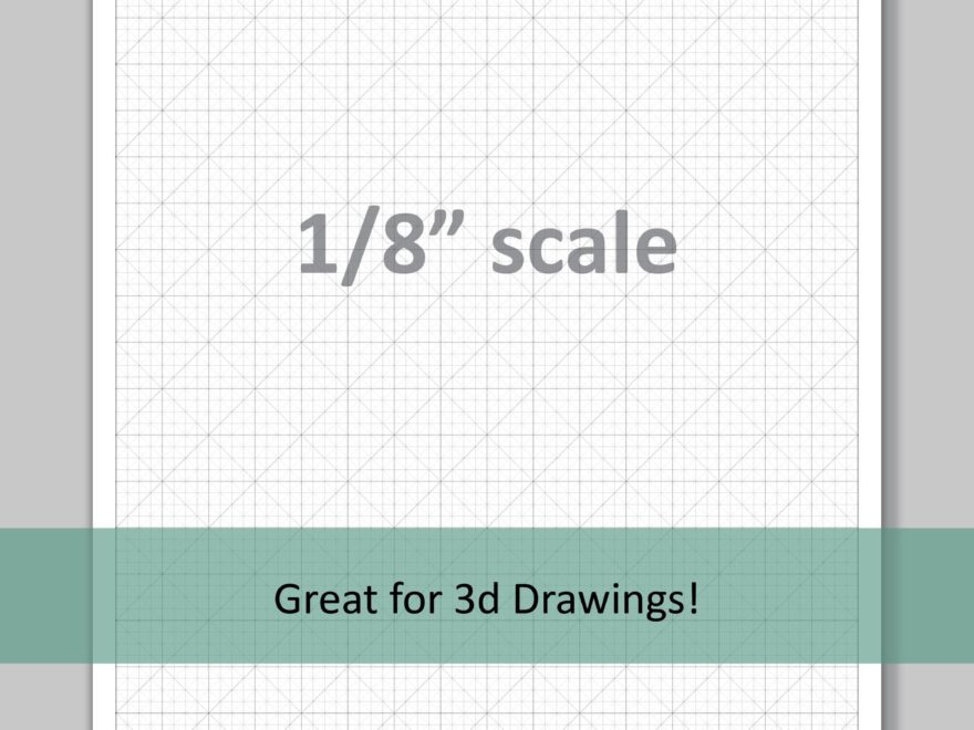 Printable Isometric Axonometric Graph Paper Grid Paper 3D Paper Angled Grid Paper Great Lineweight For At home Printing Etsy