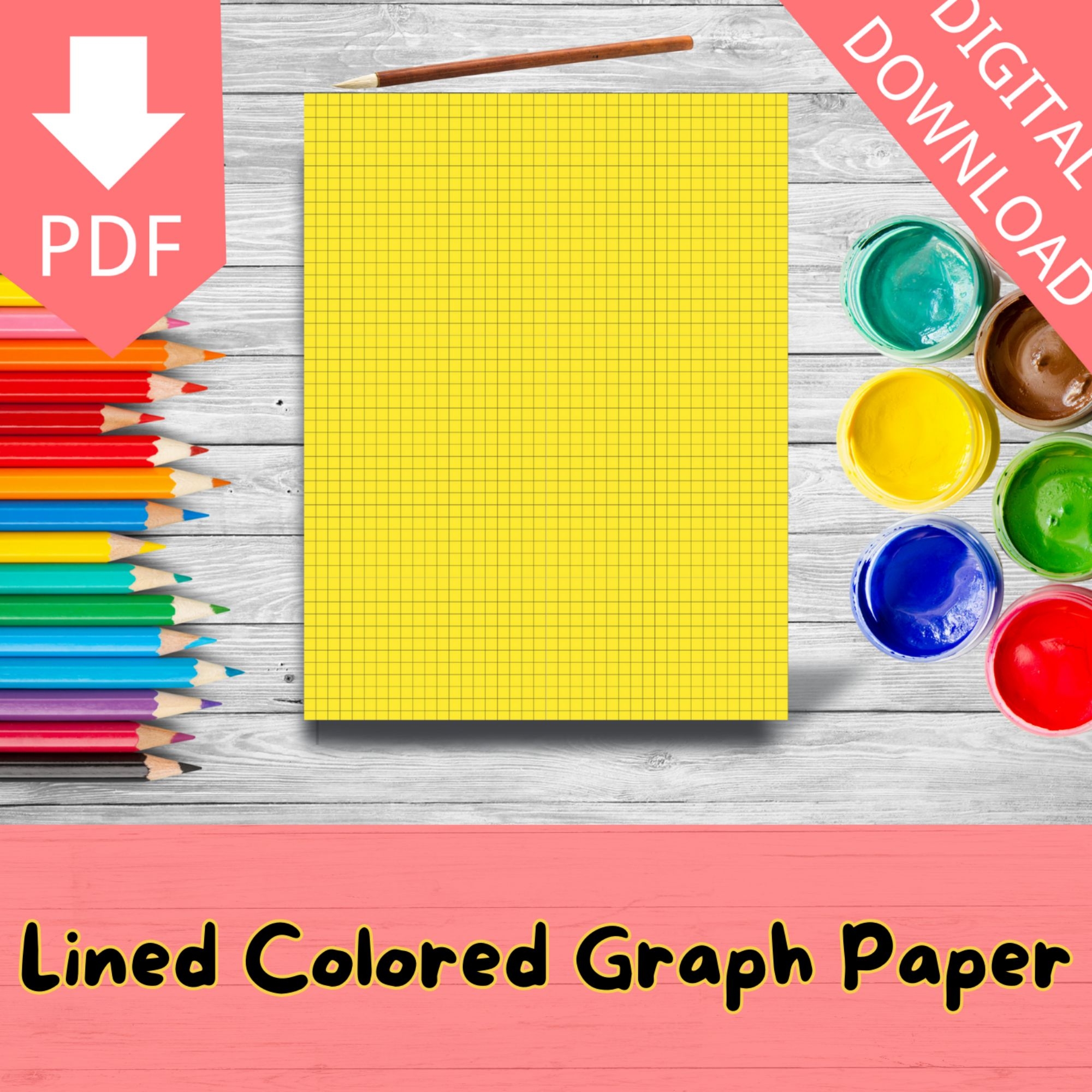 Printable Lined Colored Graph Paper Made By Teachers