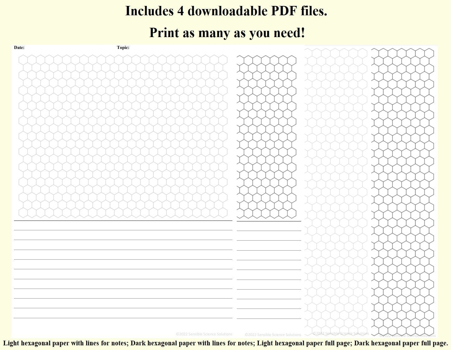 Free Printable Hex Graph Paper