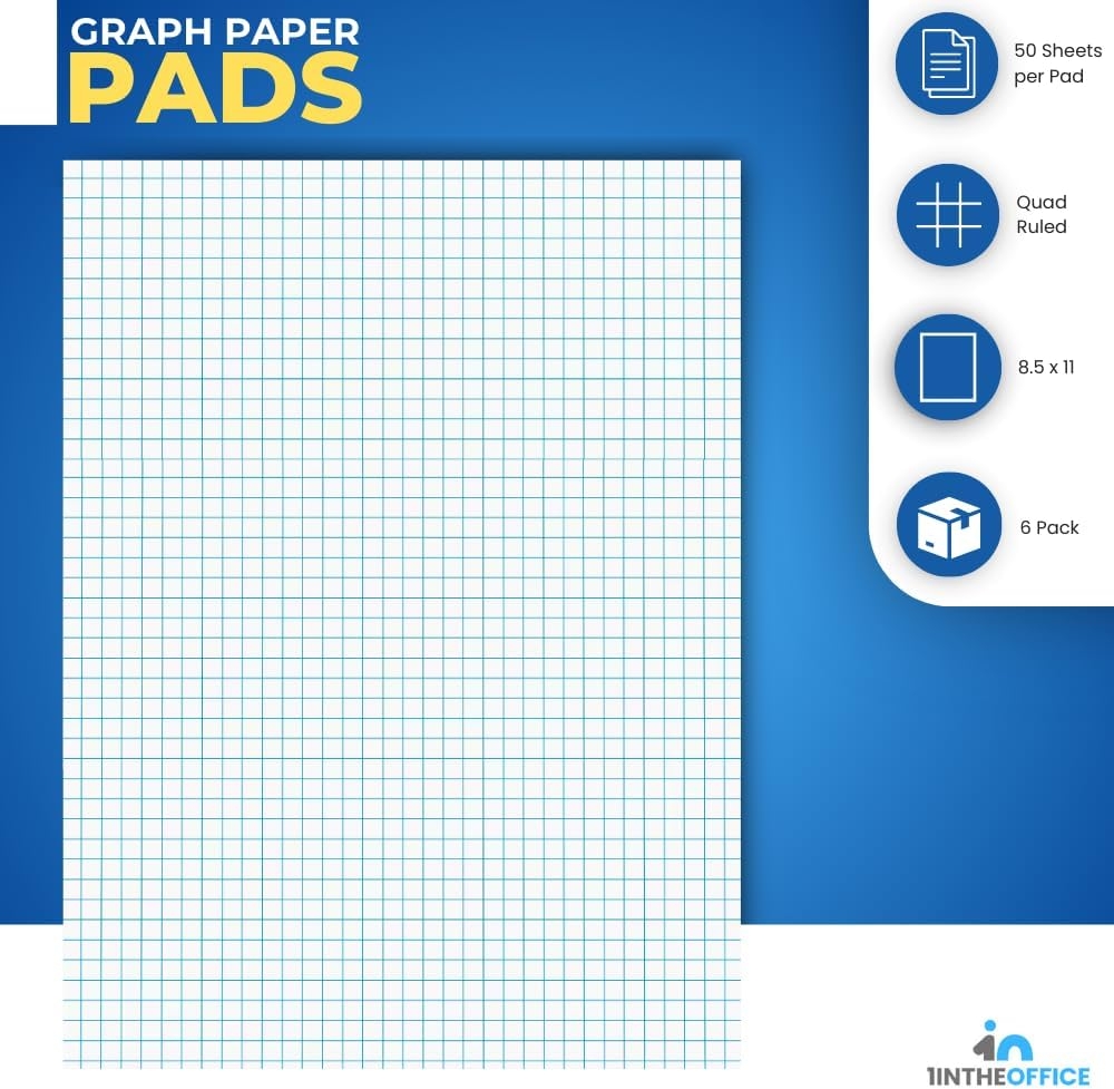 Printable PDF Graph Paper Legal Pads 8 5 X 11 100 Sheets 1 Pack Quad Near Me