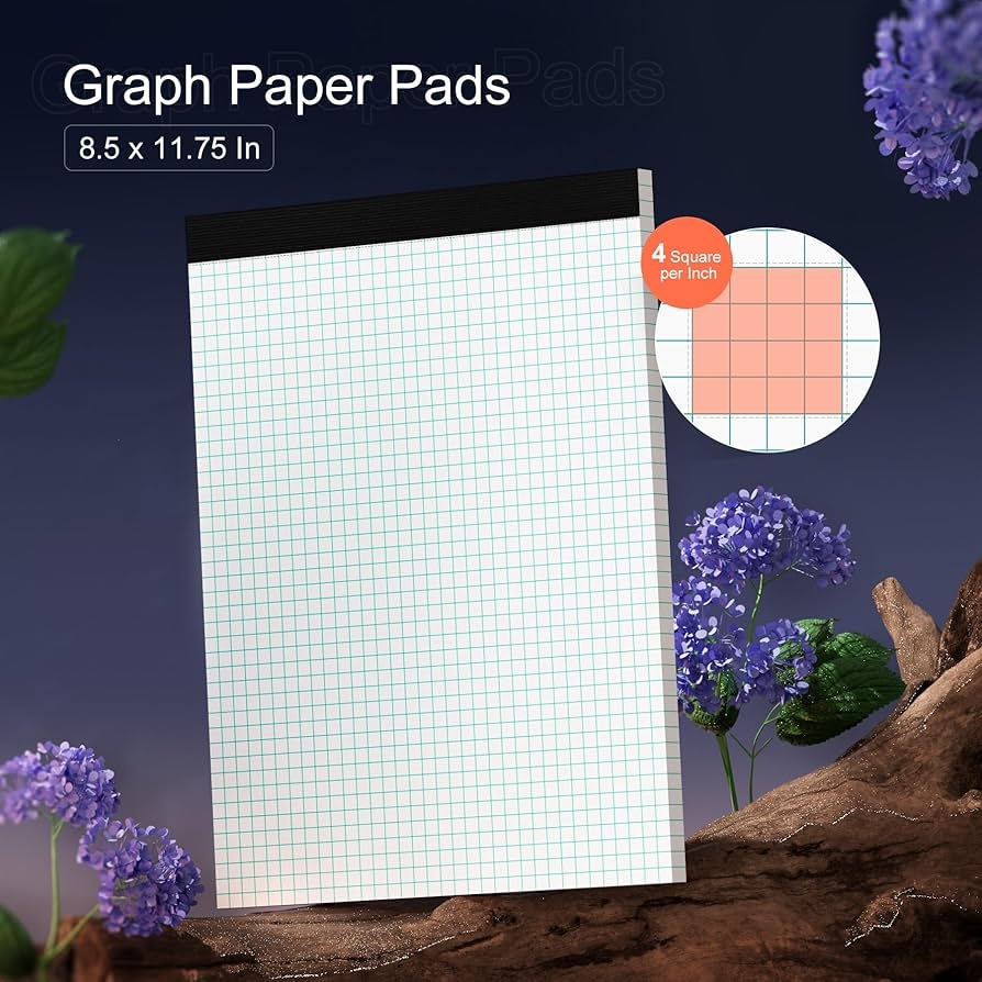 Printable PDF Graph Paper Pad 4x4 Grid Notepad 3 Pack 5x8 Graph Paper 1 4 Graph Paper Large Printable PDF Graph Paper Pad 4x4 Grid Notepad 3 Pack 5x8 Graph Paper 1 4 Graph Paper Large