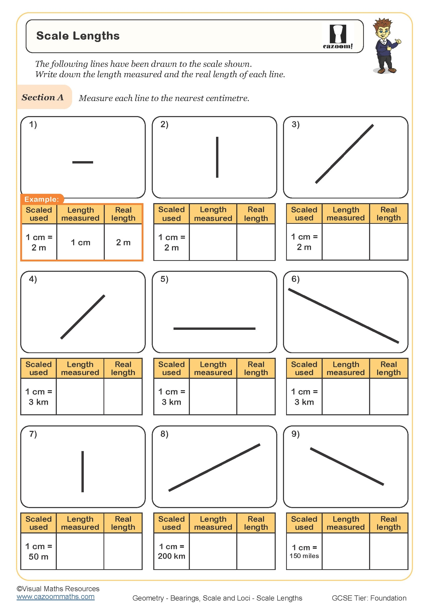 Scale Drawing Worksheet Printable PDF Year 8 And Year 9 Geometry Worksheet