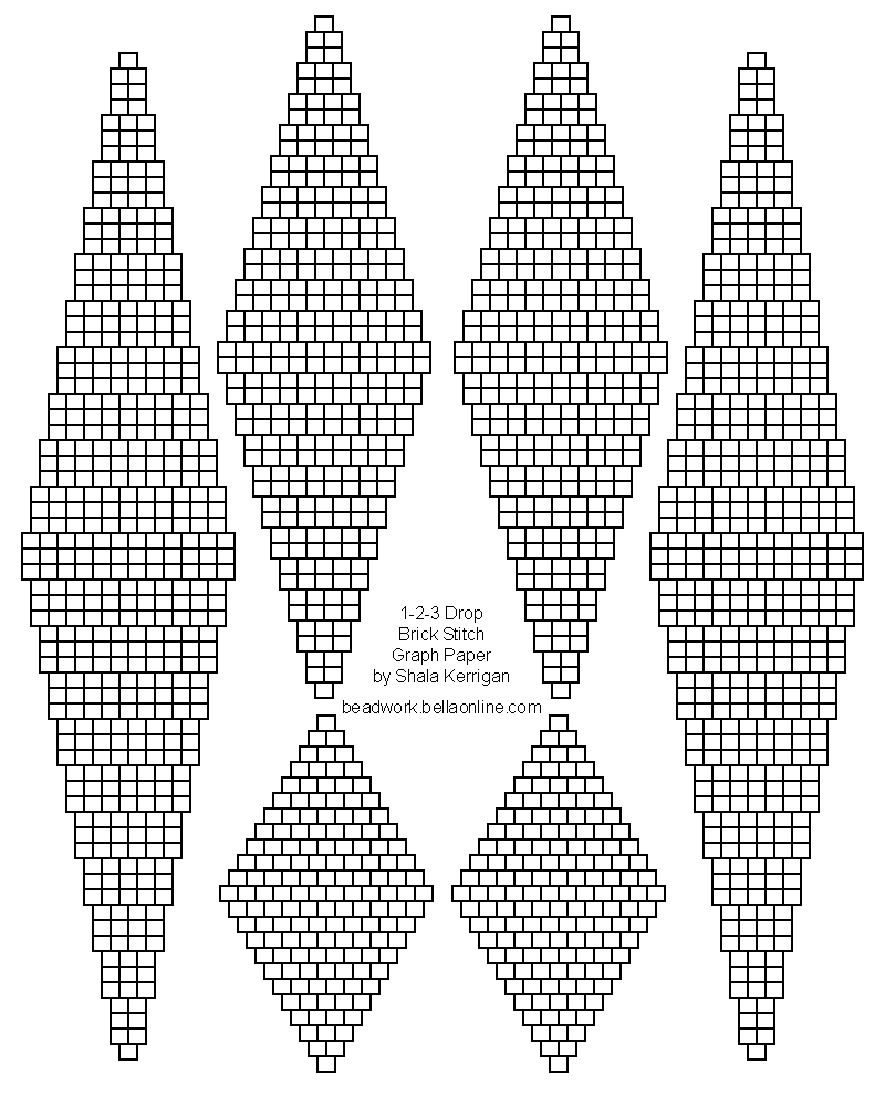 Seed Bead Earring Graph Paper 2025 Sidhal