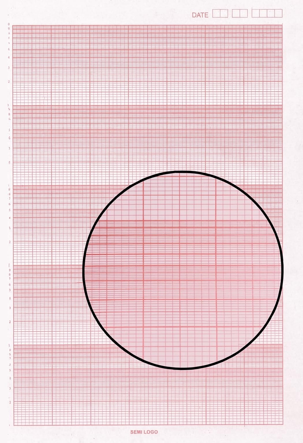 A4 Size Printable Semi Log Graph Paper