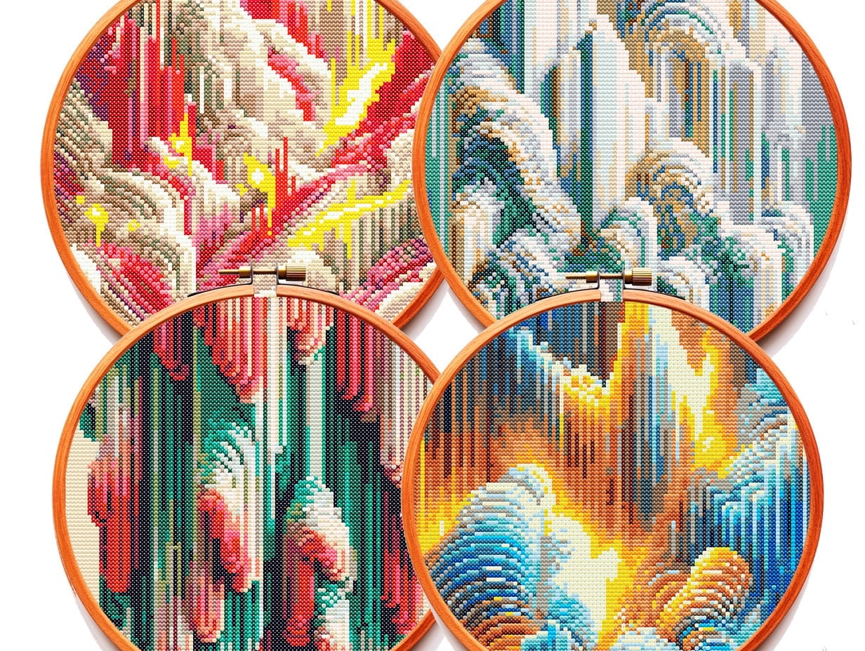 SET Of 4 Abstract Cross Stitch Pattern PDF BUNDLE Deal Sale Modern Counted Large Chart Full Coverage Xstitch Easy Beginner Friendly Gift Art Etsy SET Of 4 Abstract Cross Stitch Pattern PDF BUNDLE Deal Sale Modern Counted Large Chart Full Coverage Xstitch Easy Beginner Friendly Gift Art Etsy