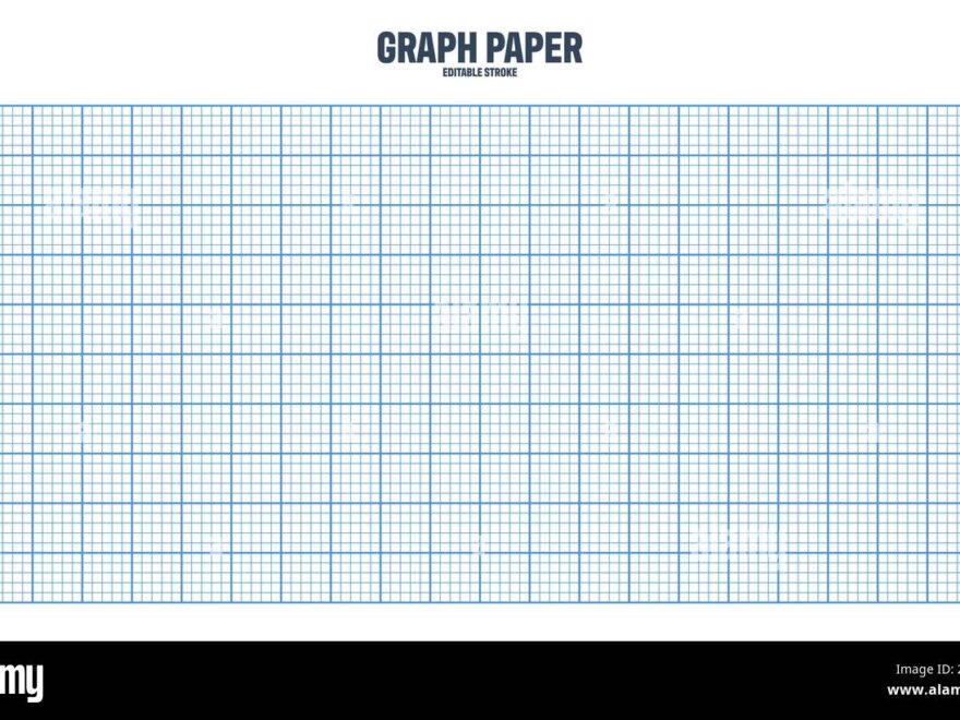 Sheet Of Graph Paper With Grid Millimeter Paper Texture Geometric Pattern Blue Lined Blank For Drawing Studying Technical Engineering Or Scale Stock Vector Image Art Alamy