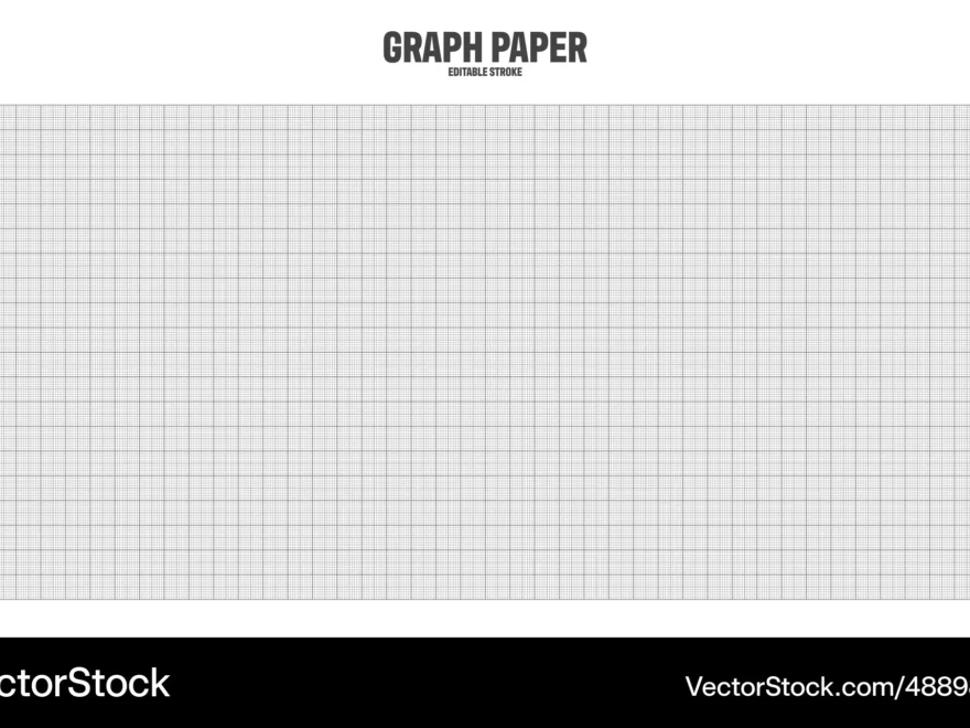 Sheet Of Graph Paper With Grid Millimeter Vector Image