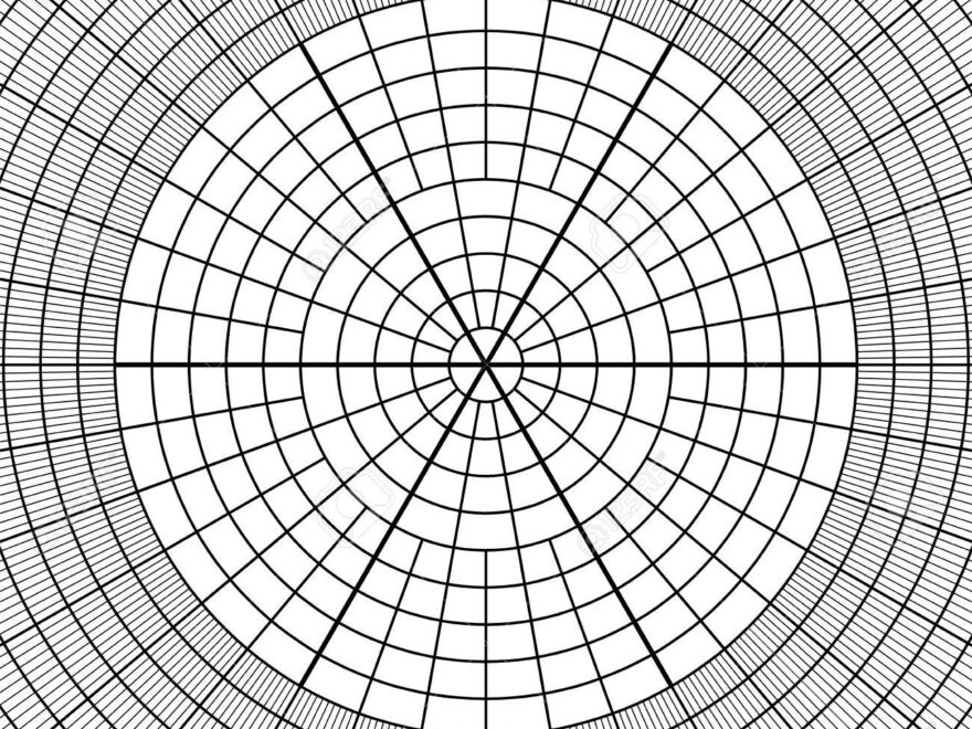 Sheet Of Polar Graph Paper Shows Wear On Edges And Discoloration Royalty Free SVG Cliparts Vectors And Stock Illustration Image 78928924