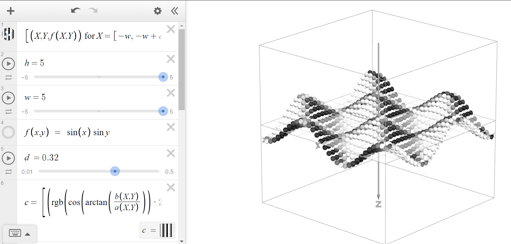 Math 3d Graph Black White