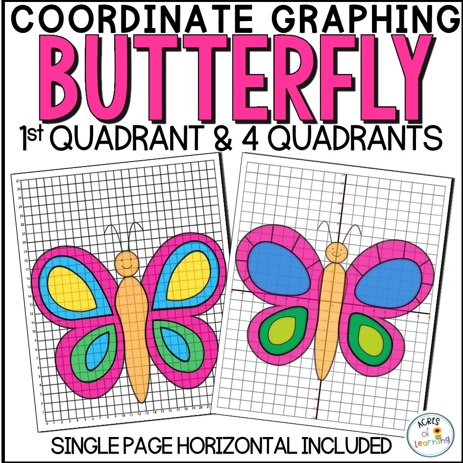 Spring Coordinate Graphing Mystery Picture Butterfly Math Activity Made By Teachers Spring Coordinate Graphing Mystery Picture Butterfly Math Activity Made By Teachers