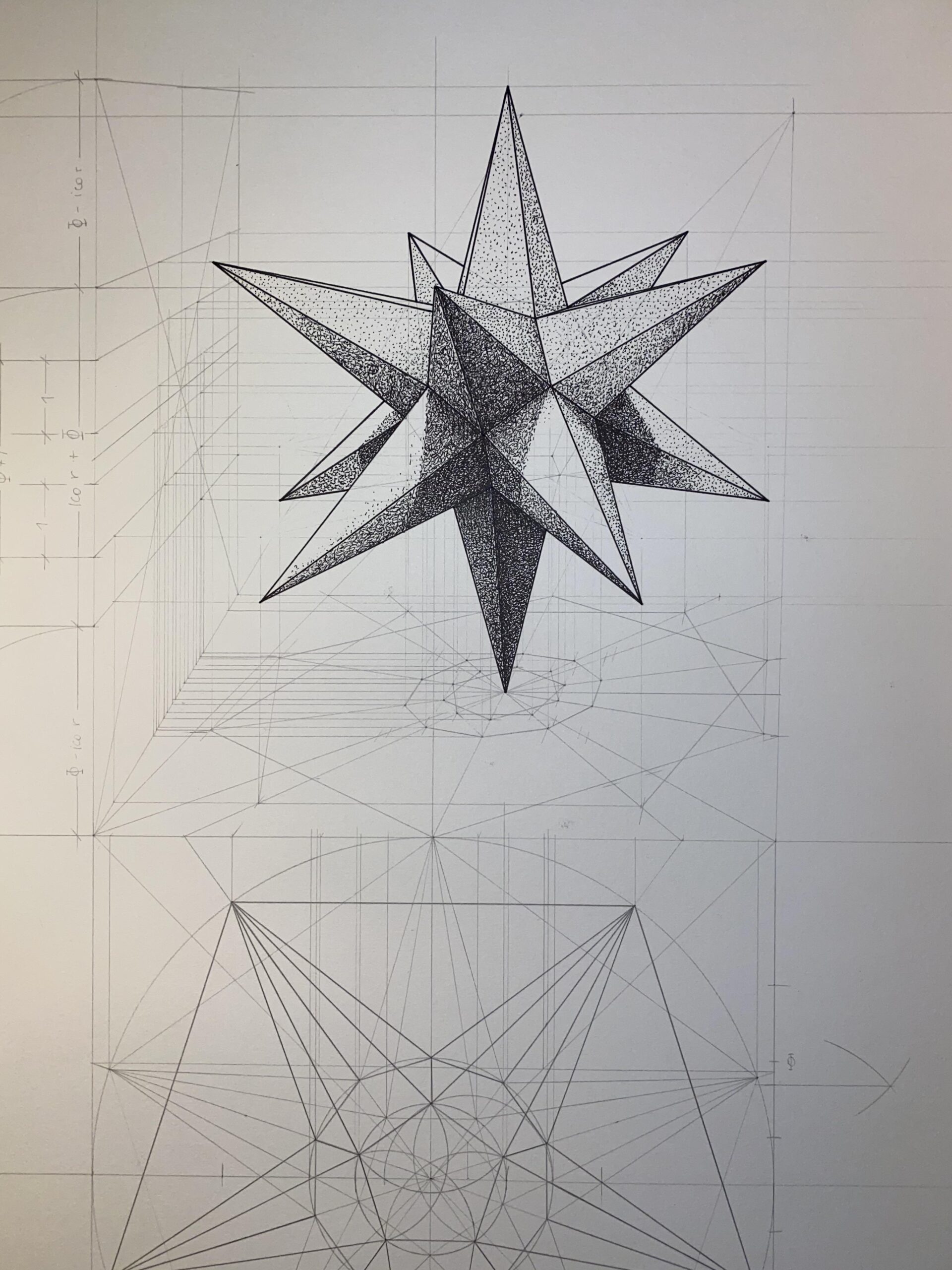 Star Graph Paper Drawing