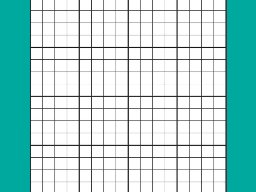 Sudoku 16x16 106 Blank Grids 1 Grid Per Page 8 5 X 11 216 X 279 Mm White Paper Page Numbers Number Place Su Doku Nanpure 16 X 16 Puzzle Template Boards
