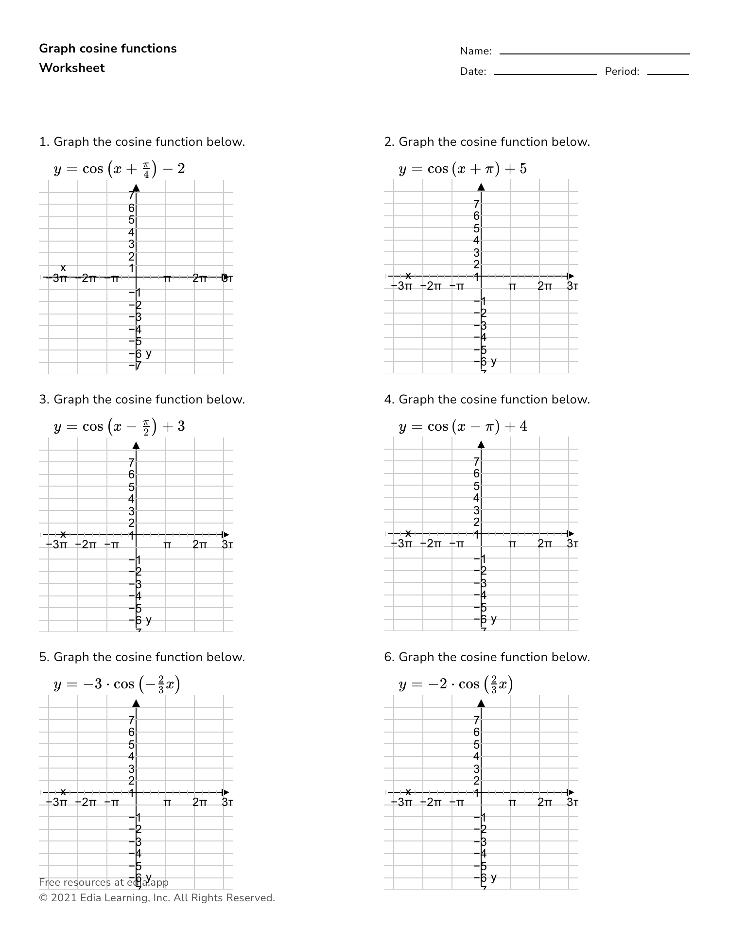 Transformations Of Trig Graphs A Worksheet Printable Maths Worksheets Library Transformations Of Trig Graphs A Worksheet Printable Maths Worksheets Library