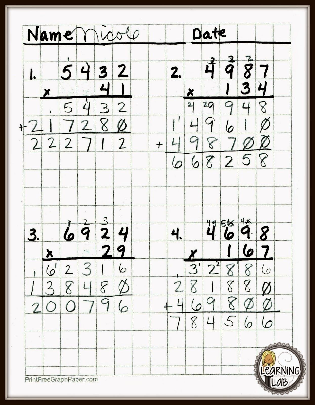 Using Graph Paper As A Math Accommodation