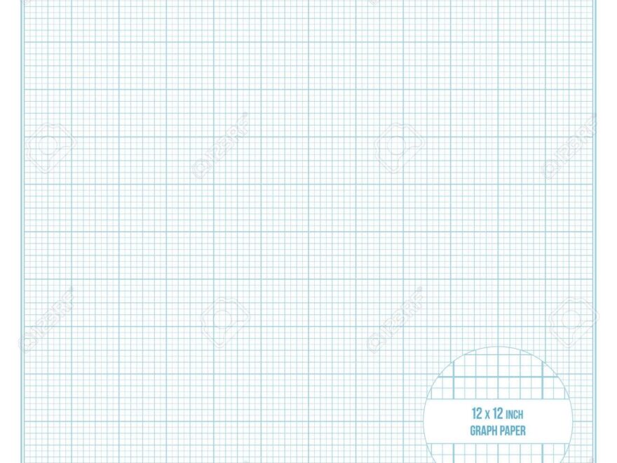 Vector Blue Printable Graph Paper 12x12 Inch Size Grid Accented Every Inch Royalty Free SVG Cliparts Vectors And Stock Illustration Image 80489714