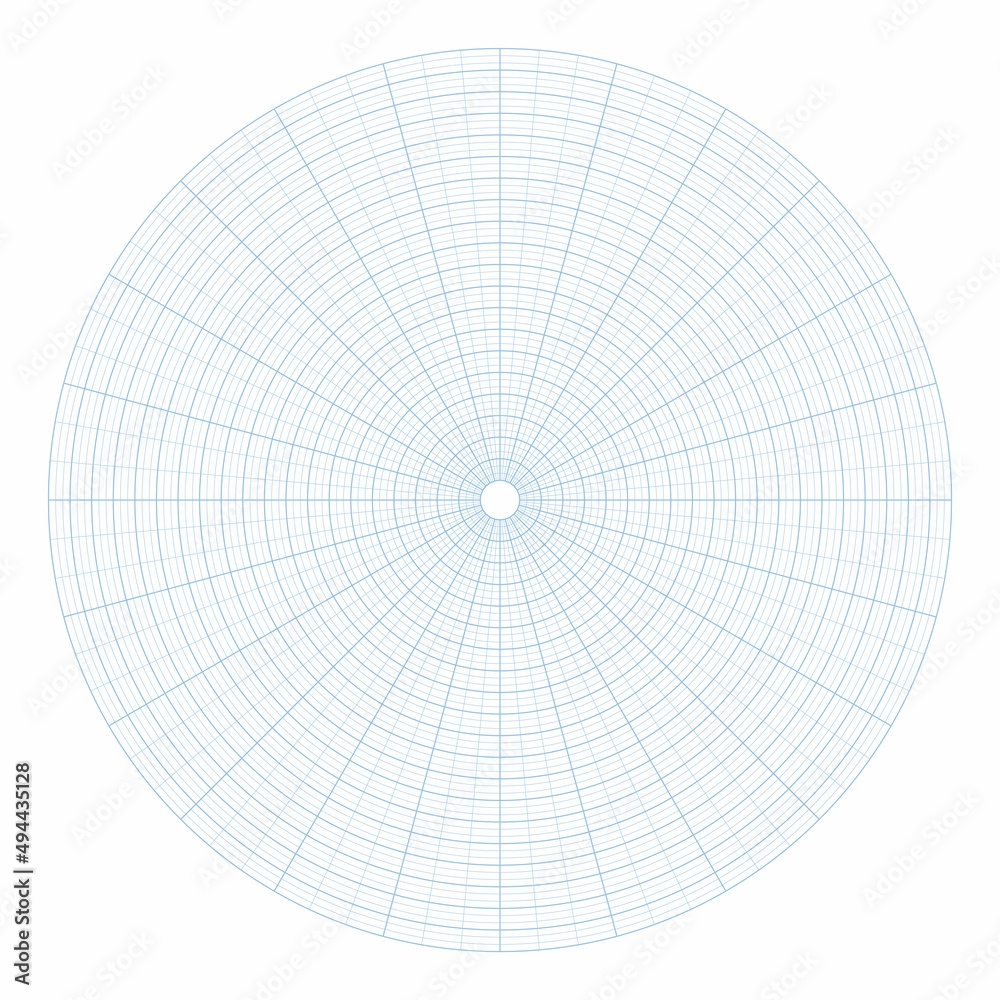 Polar Cordinates Graph Paper