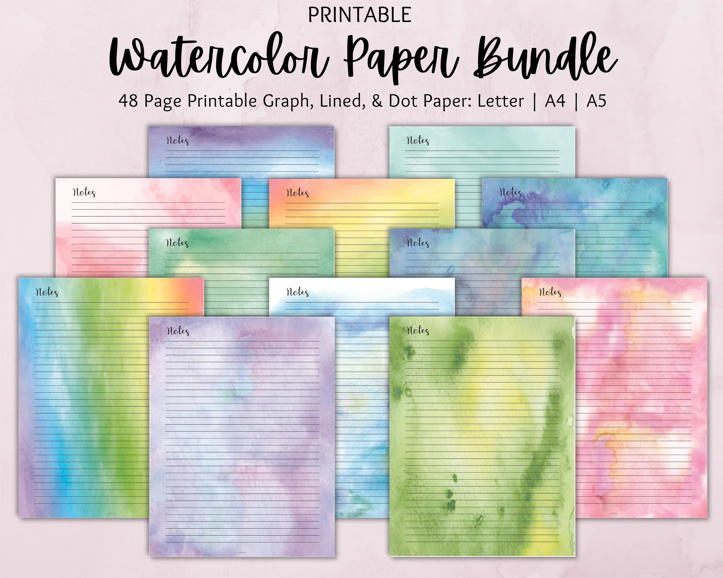 Printable Graph Paper Watercolor Printable Graph Paper Watercolor