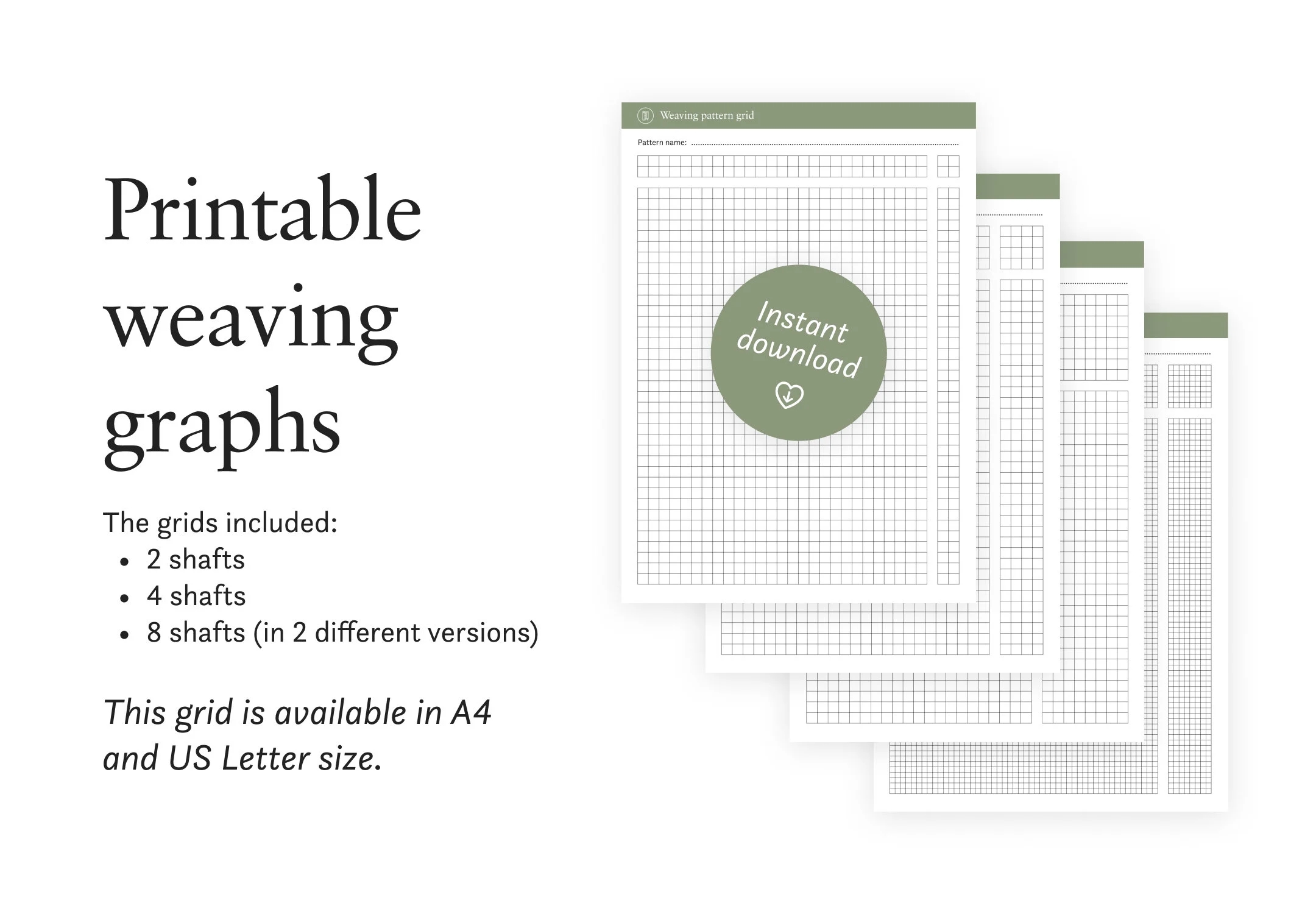 Weaving Pattern Grid Graph Paper Bundle Printable PDF In A4 US Letter Etsy