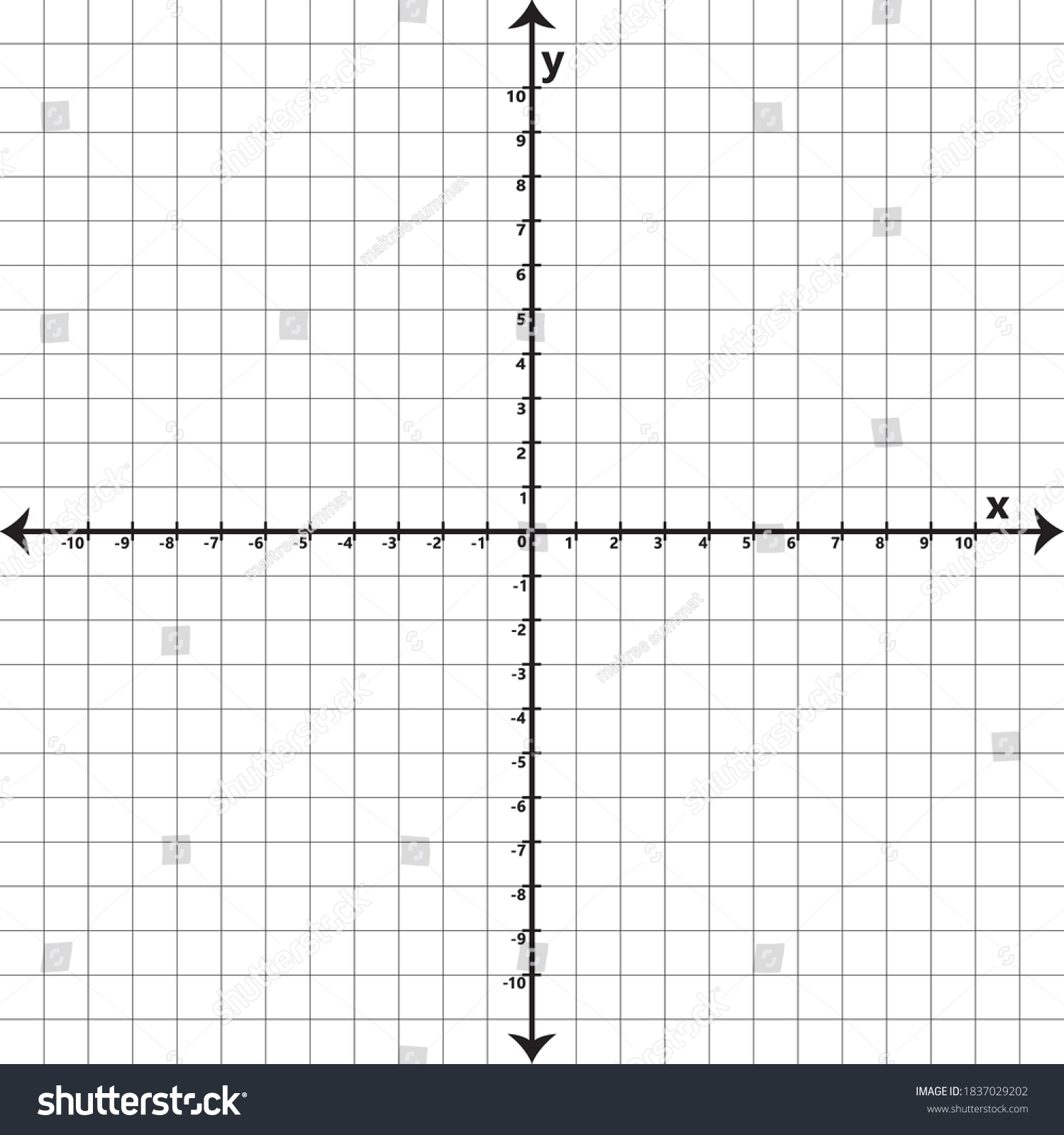White Graph Paper Black Xy Axis Stock Vector Royalty Free 1837029202 Shutterstock